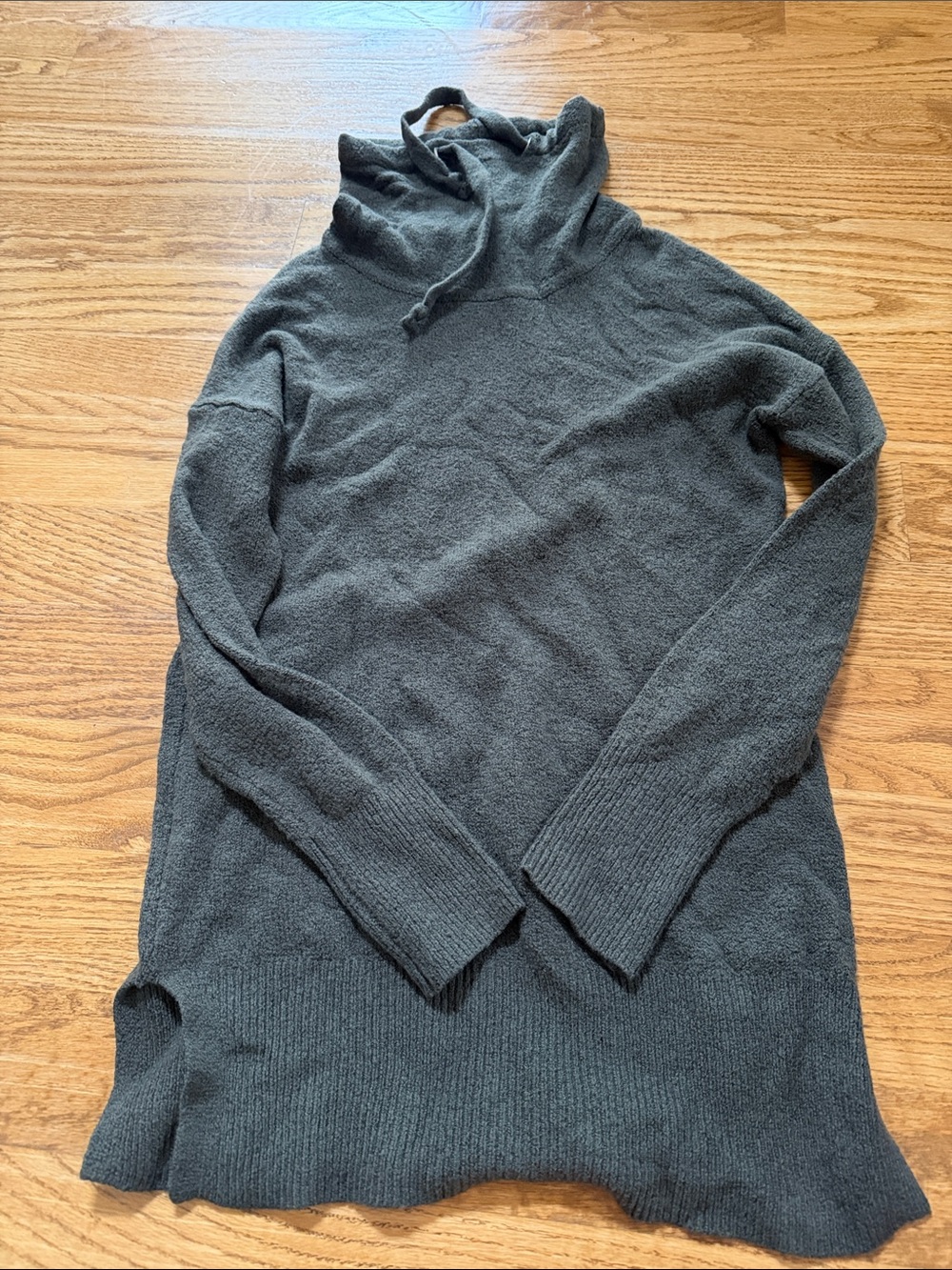 Women’s Ruby Moon Army Green Hooded Knit Sweater